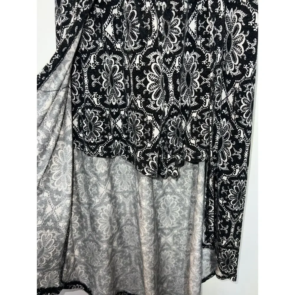 Justice Hi Lo Romper Black & White 7